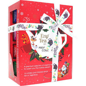 CHRISTMAS - ENGLISH TEA SHOP 12 RED PRISM BAGS