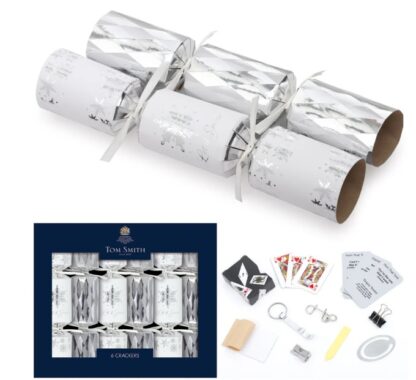 Tom Smith Christmas Crackers Fiocchi di Neve " Let it Snow" mini 6pz