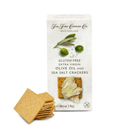 The Fine Cheese Co. gluten free Olive Oil  & Sea Salt Crackers 100g