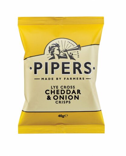 Pipers Cheddar & Onion Crisps 40g