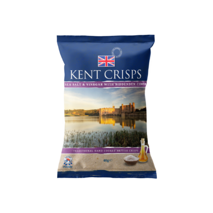 Kent Crisps Sea Salt and Vinegar with Biddenden Cider 40g - best before 07-10-25