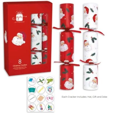 CHRISTMAS CRACKERS 12" SANTA CLAUS 8Z