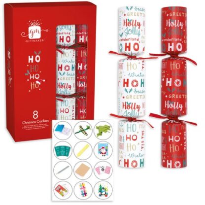 CHRISTMAS CRACKERS 12" HO HO HO 8Z