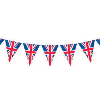 Festoni con Union Jack (3,5 mt - 10 bandierine in pvc)