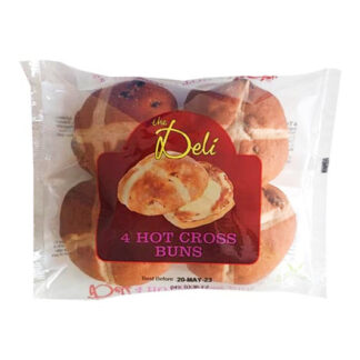 The Deli Hot Cross Buns 4 pk