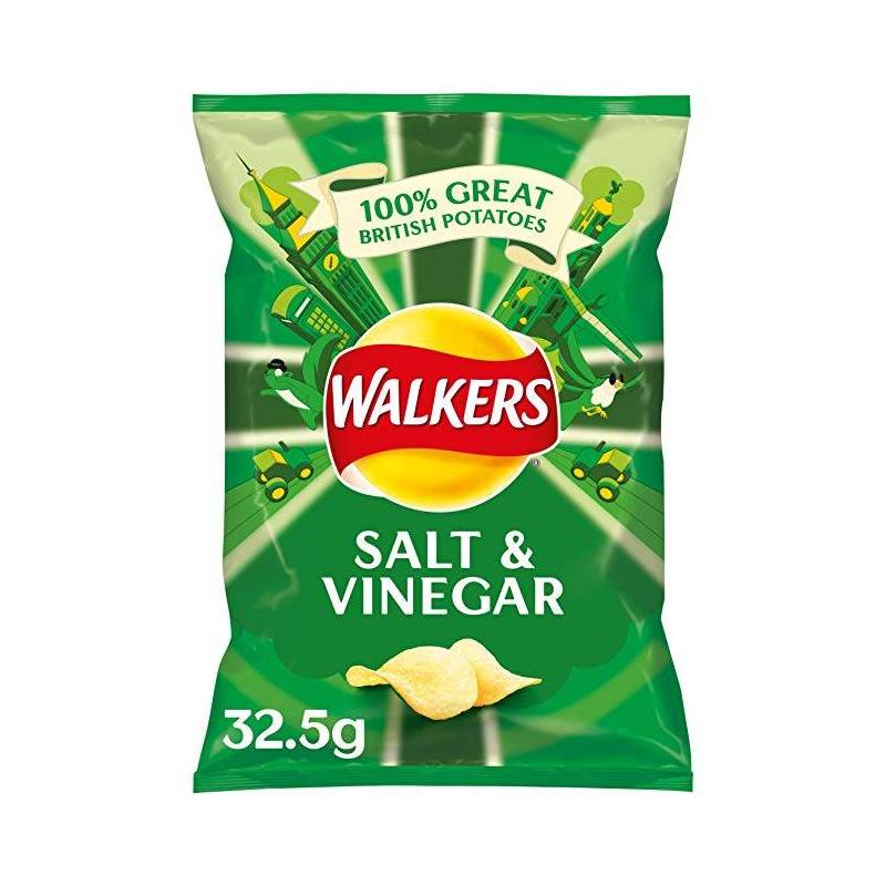 Walkers Patatine al Sale e Aceto 32.5
