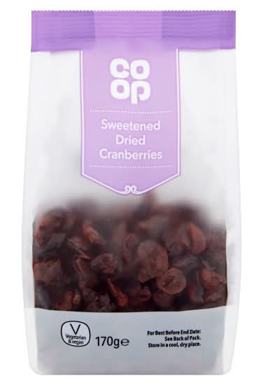 Co-op Mirtilli Rossi Dolcificati 170g - da consumarsi preferibilmente entro 06-2026