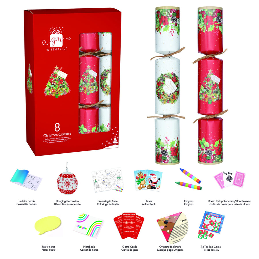 Christmas Crackers Tradizionali Foliage 8Pz